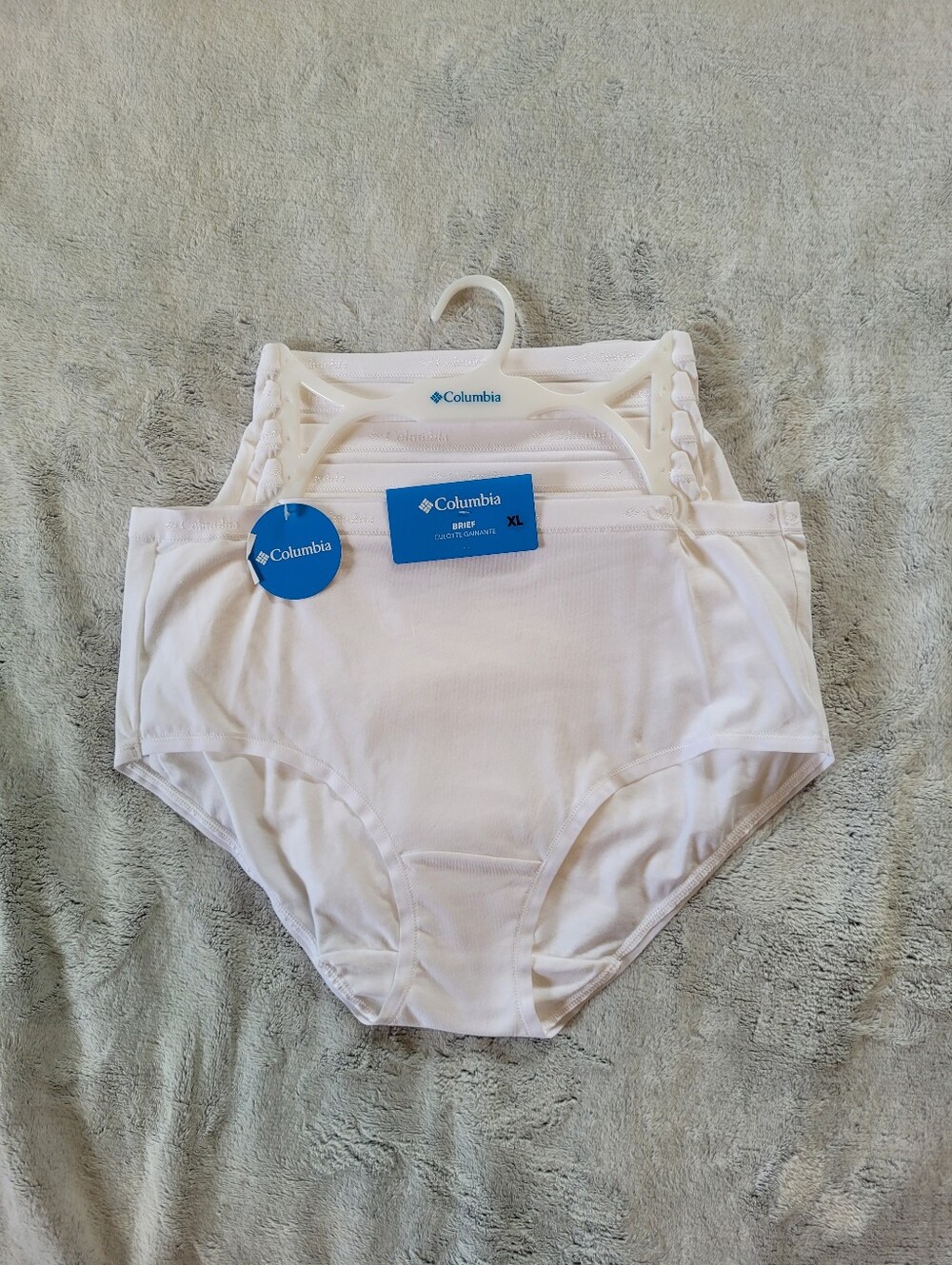 5-Pk Columbia Womens Size XL Cotton Briefs Panties Underwear White - Picture 2 of 8